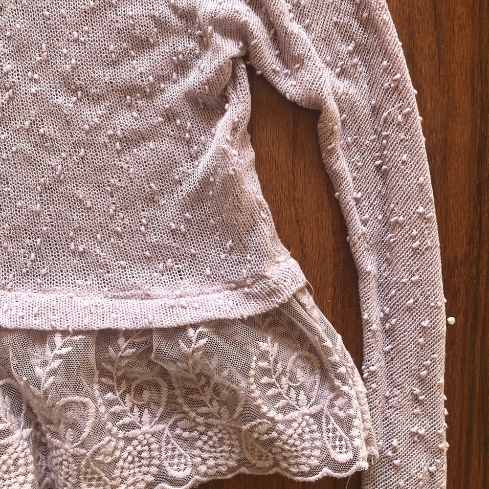 🎉 5/$25 🛍American Eagle Lilac Cropped Sweater